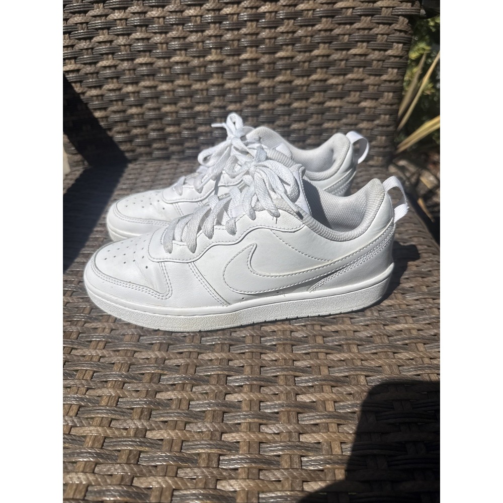 Nike Court Borough Low White Sneakers women's size 5.5Y